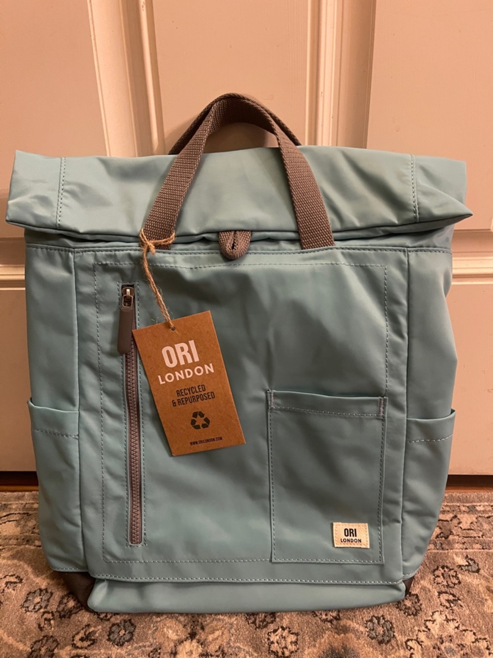 NWT ORI London Camden P Medium Backpack Aquatic Awe Blue Waterproof Travel Bag